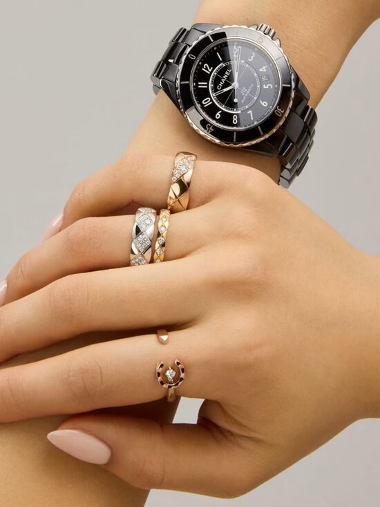 CHANEL Accessories - 98% NEW CHANEL J12 BLACK WATCH